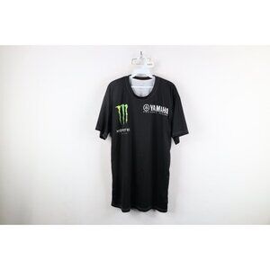 Monster Energy Drink x Yamaha Factory Racing Mens Large Spell Out T-Shirt Black